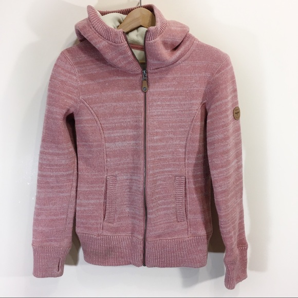 Bench Tops - Bench Wool Fuzzy Fleece Zip Up Hoodie Small Pink